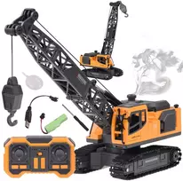 Jokomisiada Remote-controlled crane Movable arm with lowering rope + steam RC0793