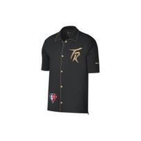 Nike NBA Toronto Raptors Alphabet Logo Printing Casual lapel Short Sleeve Shirt Black Men's DB2472-010 M black