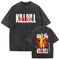 Washed Vintage Movie Kill Bill The Whole Bloody Affair T Shirt Quentin Tarantino Film Pulp Fiction T-shirt Men Oversized Tshirt S įvairiaspalvis