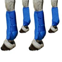 4pcs/set 3 Size Horse Leg Wraps Durable Medicine Brushing Boots  Endurance Training L mėlyna