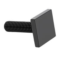 6 vnt. T-slot varžtai stogo skersiniams 0,79x0,79x0,16 colio M8×30mm Juodi Keturkampės galvutės T-varžtai black