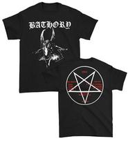 New Authentic Bathory Goat Logo Pentagram Black Metal Band TShirt SML2XL Unisex T-Shirt L gray