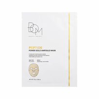 BOM Pepide Power Gold Ampoule Mask Lakštinė veido kaukė su peptidais ir auksu 5x25g.
