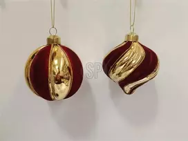 Eglutės žaisliukas ABR825340, aukso/raudonas