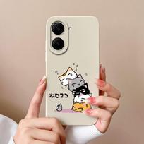 For Redmi A5 Cases Brilliant Flower Cat Protective Shockproof Anti-fall Artistic Fashion Back Cover For XiaomiA5 RedmiA5 Capa Redmi A5 (Eurpoe) white