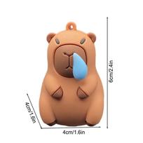 Cartoon Capybara Car Air Freshener Vent Clip Car Aroma Vent Scent Auto Perfume Oil Diffuser Decoration Refreshing accessories brown