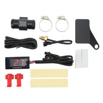 Skaitmeninis motociklo vandens temperatūros matuoklis   Plonas   12V LCD su 22mm jutiklio adapteriu daugumai motociklų gray