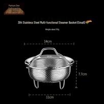 304 Stainless Steel Rice Cooker Steamer Basket gray