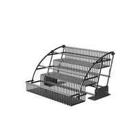 Space Saving Pull Down Cabinet Spice Rack Carbon Steel Retractable Spice Rack  Bathroom Style A