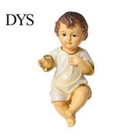 Kūdikio statulėlė Klasikinė namų puošmena Dervos amatai Kalėdų prakartėlė Jėzaus statulėlė stalui 6 cm beige