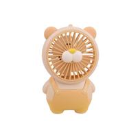 USB Rechargeable Handheld Fan with Lanyard - Cute Portable Pocket Fan one size smėlis