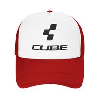 Cube Cycling T Mtb Mountain Bike Lazy Style Baseball cap High CostPerforUnisexce Workwear Style Dad Hat One Size white