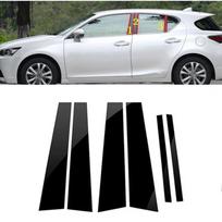 6PCS Polished Pillar Posts For Lexus CT200h CT 200 200h 2011- 2020 Window Door Column B C Pillar Post Cover Trim gray
