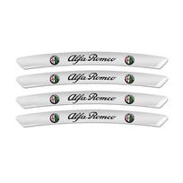 4 vnt. Automobilio stiliaus Ratų aliuminio lipdukas Automobilio lipdukai Alfa Romeo Giulia Stelvio Brera 147 156 159 166 Giulietta Mito Tonale NK0 white