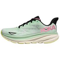 HOKA ONE ONE Clifton 9 Soft And Comfortable Slip Resistant Abrasion Resistant Low top Casual Marathon Running Shoes 1127896-MNW 37 žalia
