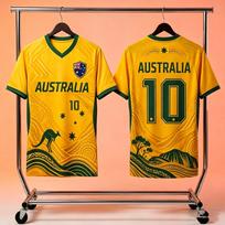Unisex Australijos futbolo marškinėliai vasarai, kvėpuojantys trumpomis rankovėmis futbolo marškiniai su 3D kengūros spaudiniu, tinkami kasdieniam dėvėjimui vyrams ir moterims. M black