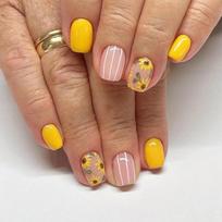 24Pcs Sunflower Press On Nails Fashionable Full Coverage False Nail Tips Whitening Finished Manicure Set brown