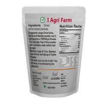 Iagrifarm Triphala Žalia - 600 gramų, Sausas Amla (300g), Baheda (200g), Haradas (100 g), Santykis 3:2:1