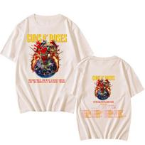 Guns N Roses 2025 Tour T-shirts Vintage Rock Band Streetwear Short Sleeve Fashion Cotton Tshirts Women Men Tees Chic Y2K Clothes S beige
