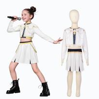 Mergaičių K-POP Rumi Mira Zoey Cosplay Kostiumai Vaikų Super Žvaigždės Karnavalo Vakarėlio Scenos Pasirodymo Persirengimo Apranga 100cm white