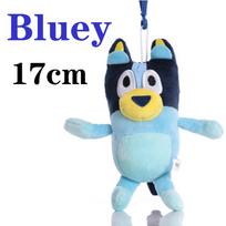 Hot 17-28Cm Bluey Dog Bingo Family Plush Toy Cartoon Dog Soft Stuffed Animals Keychain Dolls Birthday Gifts Family Blue-Y Bingo gray