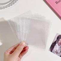 1pc INS PVC A8 Card Binder Star Glitter Print Loose-leaf Kpop Photocard Holder Card Storage Book Photo Card Storage white
