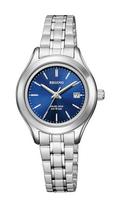 CITIZEN REGUNO Solar-Powered Watch (Water-Resistant, Simple Design) KM4-112-71, Solartech, Women's, Business, Analog, Silver/Blue mėlyna