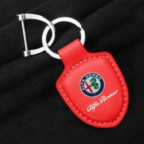 Odinis raktų pakabukas automobilio Skydo formos 3D emblema Raktų žiedas Alfa Romeo giulia stelvio giulietta 159 147 156 166 Automobilio priedai SY6 red