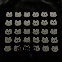 30pcs 12mm Calico Cat Buttons Cute Ginger Cat Buttons Black Cat Kitty Buttons  Clothes Accessories Style 7