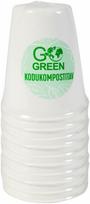 Vienkartiniai puodeliai Go Green, 250 ml, Ø 8 cm, 15 cm, 10 vnt.