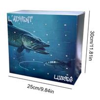 Fishing Advent Calendar 2025 Christmas Countdown Calendar Christmas Advent Calendar Xmas Surprise Gift for Fisher as shown blue