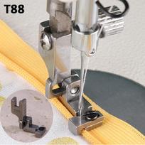 T88 Pramoninė siuvimo mašina Lockstitch Vienašalė nematomo užtrauktuko prispaudimo pėdelė Krašto užblokavimas Reguliuojama prispaudimo pėdelė gray