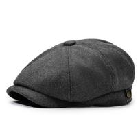 Nauja rudens/žiemos japoniško-britiško stiliaus aštuonkampė kepurė – Unisex retro universalus beretas lauko veiklai One Size mėlyna