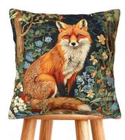 Vikama Vintage Forest Fox William Morris Style Printing Throw Pillow Cover Fashion Case Bedroom Fashion Pillows Peach skin 18*18(CM)-1Pcs beige