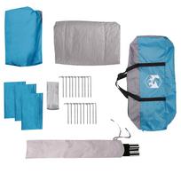 5 Person Camping Tent with Awning Blue Waterproof