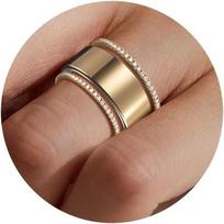 2-Pack 14K Gold Plated Stacking Rings for Oura Gen 4/Oura Gen 3, Cubic Zirconia Simulated Diamond Oura Ring Stack for Women 11 auksas