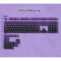 Black Purple Side Engraved Translucent OEM Keycaps 130 Keys PBT Small Full Set Keycaps for 60/64/84/98/108 Mechanical Keyboards OEM keycaps blue