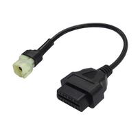 16-PIN OBD2 to Kawasaki 4-PIN Motorcycle Diagnostic Adapter Cable OBD 16PIN Female to Kawasaki 4-pin black