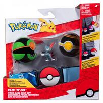 POKEMON Figurka Clip n Go Poke Ball Pas Dusk ball, Luxury Ball i Sneasel s11 JAZWARES