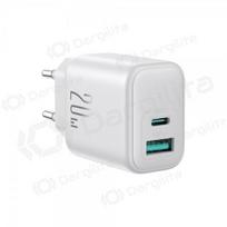 Telefono įkroviklis Joyroom JR-TCF21 20 W USB-C + USB-A PD QC baltas