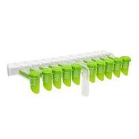 Wall-Mounted Spice Packet Organizer with Lock Lids Seasoning Packet Storage Rack Holds 10 Packets Kitchen Spice Packet Holder for Space-Saving žalia