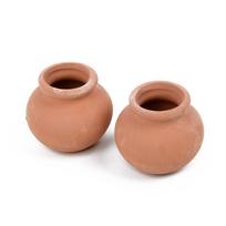 Gėlių vazonai Žolė 2 vnt. Molio augalų amatai Sodo Vestuvių Keraminė Dekoracija 3# brown
