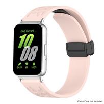 Magnetinis silikoninis dirželis Samsung Galaxy Watch Fit3 sportiniam laikrodžiui, sulankstoma sagtimi, laikrodžio aksesuaras Galaxy watch Fit3 gray