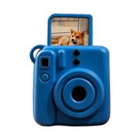 Mini Camera Shaped Photo Holder Charm 3D Printed Mini Picture Frame Keychain for Backpacks Purses Bags Wallets mėlyna