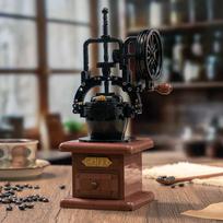 Pantasy Coffee Grinder Building Blocks Retro Desktop Ornament Home Puzzle Assembling Movable Model Toys Collectible Holiday Gift with box black