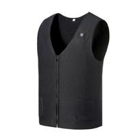 Unisex USB-Charged Magnetic Therapy Heated Vest - Odor-Free and Warm XXXL black
