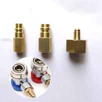 Reliable Adapter Set for R134A W21 8 to 1/4'' SAE Easy to Install and Connect brown
