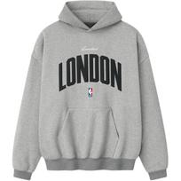 Fear of God Essentials NBA London 90s Hoodie Concrete Heather Unisex Tops Grey 192EU266702F XS gray