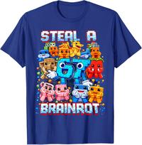 Steal A 67 Brainrot Funny 67 Brainrot Meme Gift Unisex T-Shirt 5 M blue