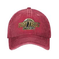 Euro Truck Simulator  Game Baseball Caps Vintage Distressed Denim Washed UnisexageUnisext Sun Cap Outdoor All Seasons Adjustable Hat Adjustable pink